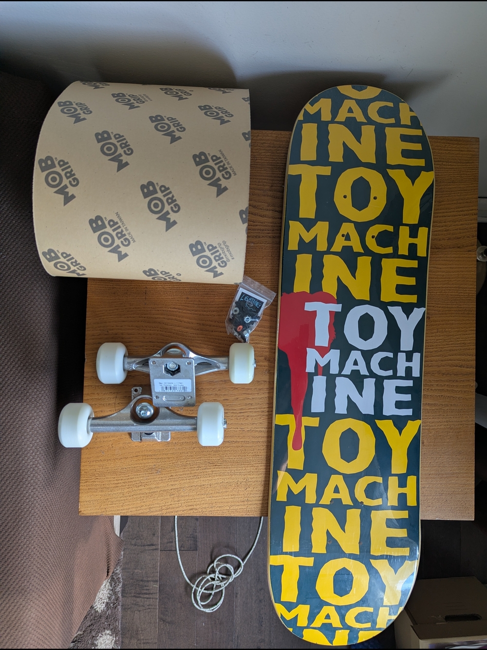 Toy Machine Skateboard Deck With Grip - Hardware - Trucks - Wheels - Bearings